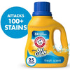 ARM & HAMMER Plus OxiClean Stain Fighter Liquid Laundry Detergent, Fresh Scent, 32.5 fl oz, 25 Loads